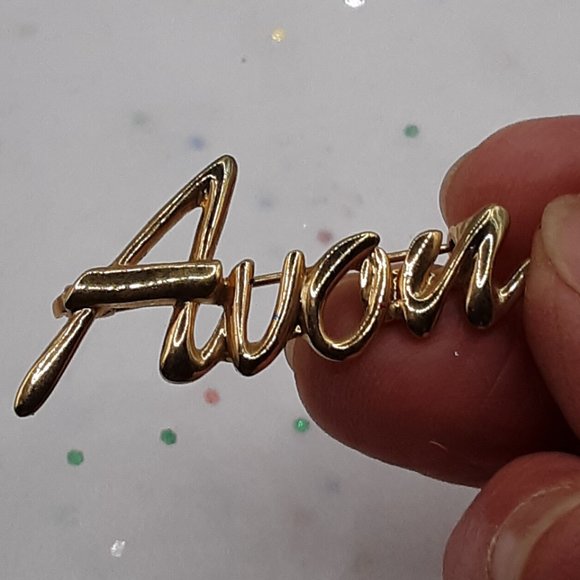 Avon Exclusive For Representative Pin Cursive Script With Pinback Brand New - Picture 5 of 9
